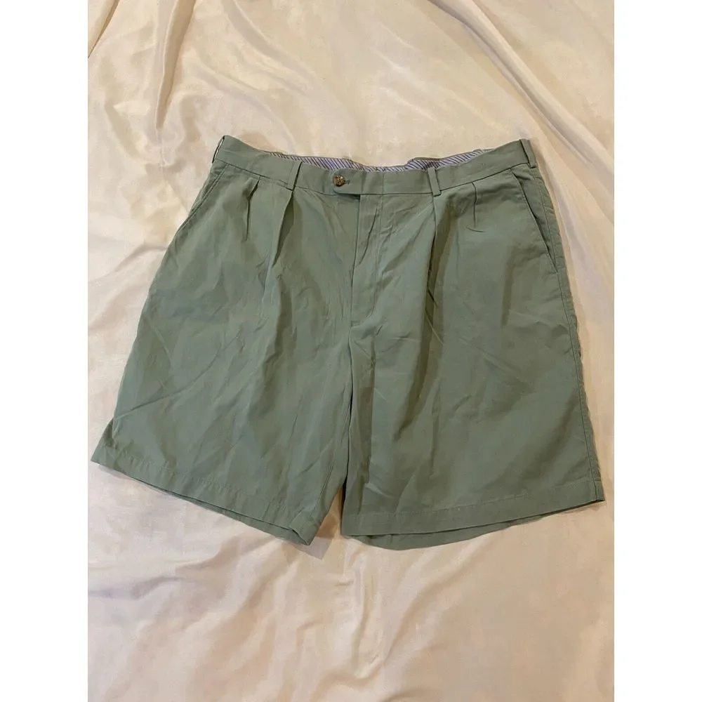 Peter Millar Shorts Mens‎ 40 Green Pleated Chino 9